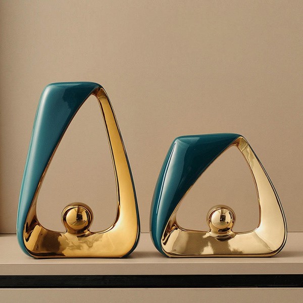 Home Decor Nordic Geometric Ceramic Sculpture Luxury Modern House Decoration Home Accessories Room Furniture Ceramic Crafts Gift