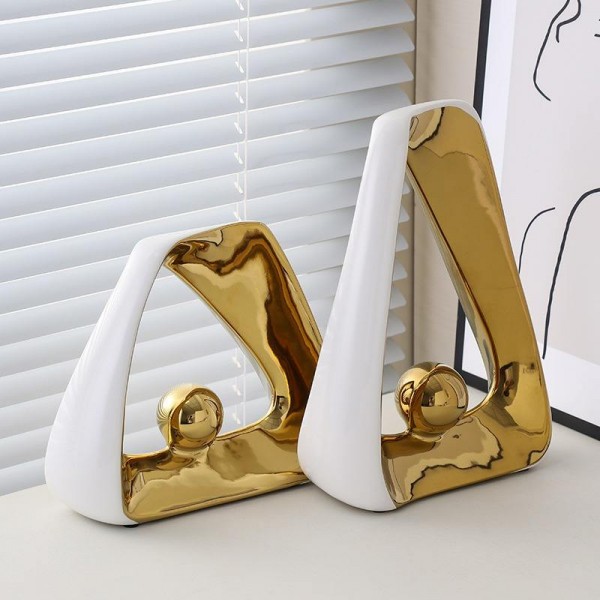 Home Decor Nordic Geometric Ceramic Sculpture Luxury Modern House Decoration Home Accessories Room Furniture Ceramic Crafts Gift