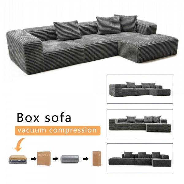 Small Household Home Modern Couches Sofa Set Furniture Vacuum Compression Corner Sofa Combination L Shape Compression Sofa