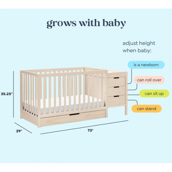 Suitable for Children Home Furnishing Items Customized Diaper Baby Crib Four-in-One Solid Wood Bed