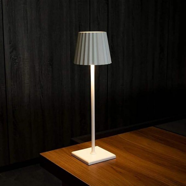 Portable Metal LED Cordless Desk Lamp Stepless Dimming Rechargeable Touch Control Table Lamp for Restaurant Bedroom