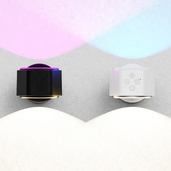Battery Operated Wall RGB Light Lamp Led Magnetic Remote Wall Sconces Light Color Two Side Lights Modern Bedside Wall Lamp
