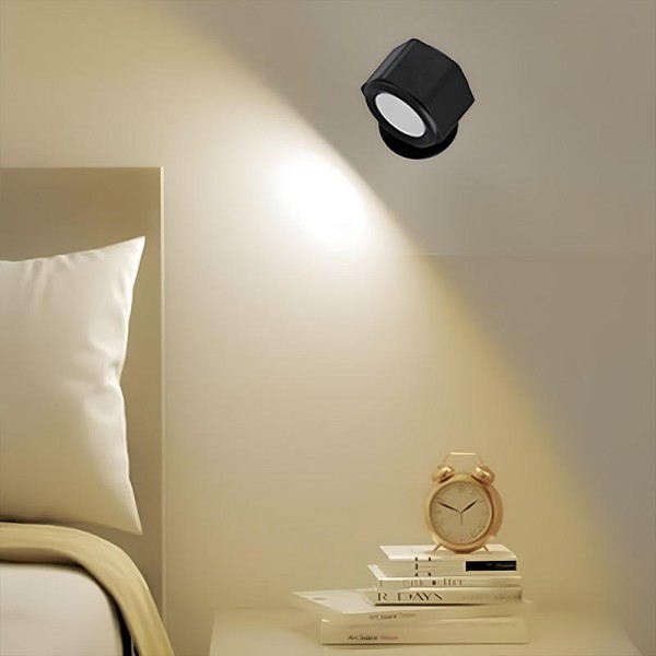 Battery Operated Wall RGB Light Lamp Led Magnetic Remote Wall Sconces Light Color Two Side Lights Modern Bedside Wall Lamp