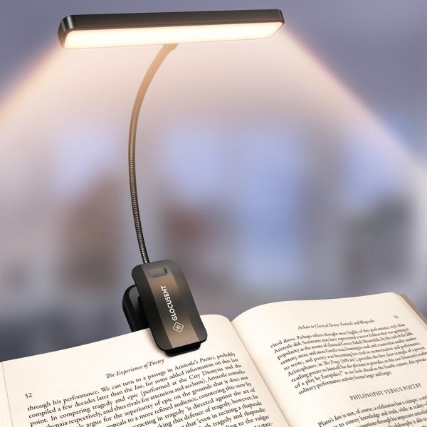 New 1200mAh Battery 90Hrs Battery Life Usb Rechargeable Book Lamp CCT Dimmable Portable Clip on Reading Light