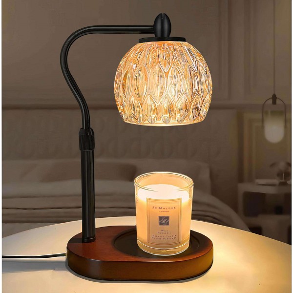 Candle Warmer Lamp with Timer Dimmer Adjustable Height for New Home Bedroom,Gifts for Women,Vintage Home Decor for Scented Jar