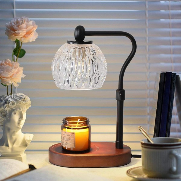 Candle Warmer Lamp with Timer Dimmer Adjustable Height for New Home Bedroom,Gifts for Women,Vintage Home Decor for Scented Jar