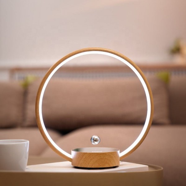 Modern Luxury Wireless Bedside Night Lamp Restaurant Magnetic Levitation Floating Flying Switch LED Table Circlo Lamp Home Light