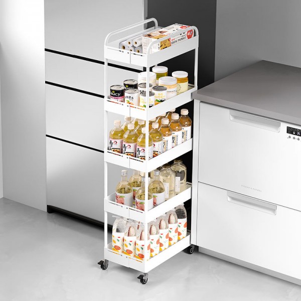 NEW DESIGN Width Adjustable Metal Slim Kitchen Storage Cart