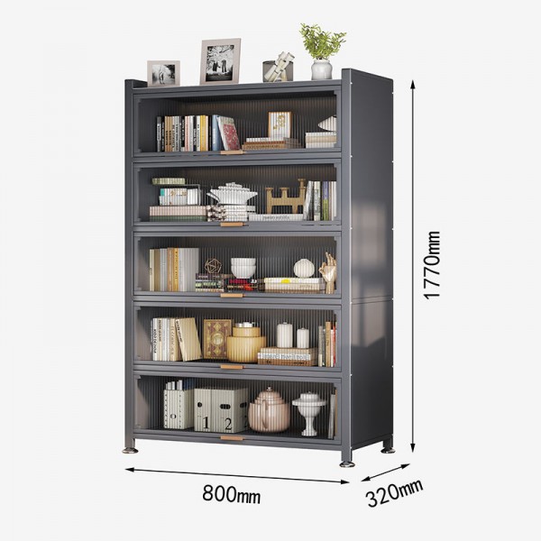 Heavy Duty Kitchen Storage Cabinet with Adjustable Shelves and Rack - Kitchen Cupboard Pantry for Home and Kitchen Furniture
