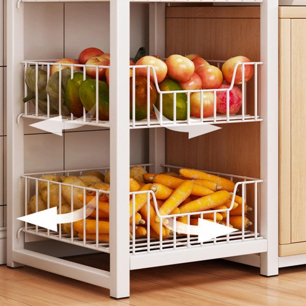 Kitchen Shelf Household Floor Multi-layer Cabinet Storage Rack.