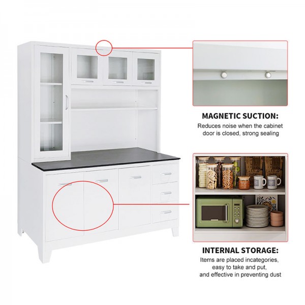 Fashionable Steel Kitchen Storage Cabinet Metal Kitchen Cupboard Furniture Lemari Baja Awet Dan Tahan Lama