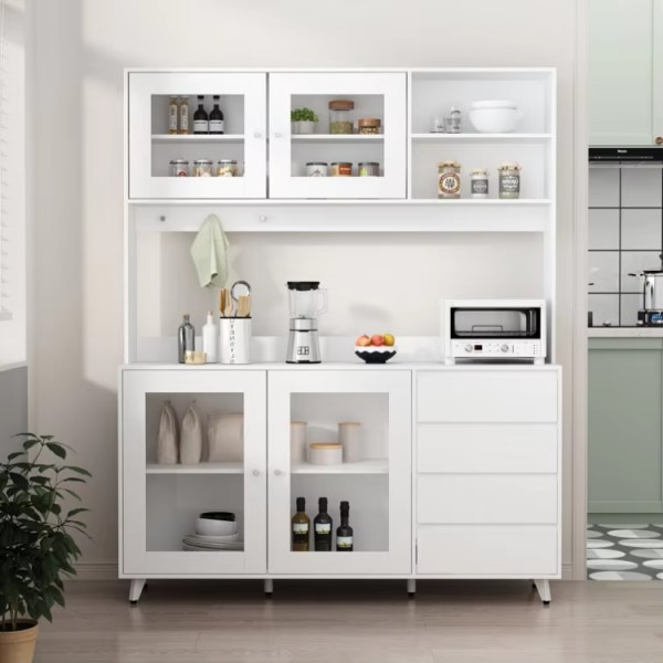 Freestanding Design Kitchen Wood Cupboard Buffet Pantry Furniture Luxury Kitchen Sideboard Storage Odern Sideboards Cabinet