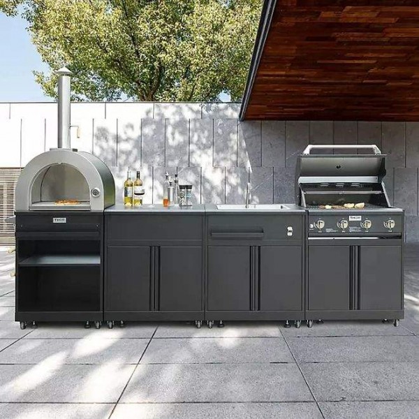 Wholesale Modern Kitchen Design Stainless Steel Furniture Outdoor Kitchen Cabinet BBQ Kitchens Cabinets