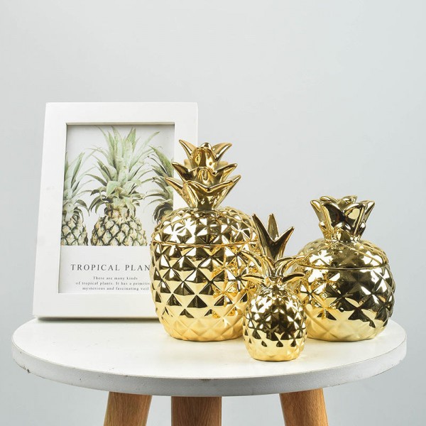 Custo Nordic Design Ceramic Pineapple Home Decor Luxury Accessories Living Room Handcraft Home Decor