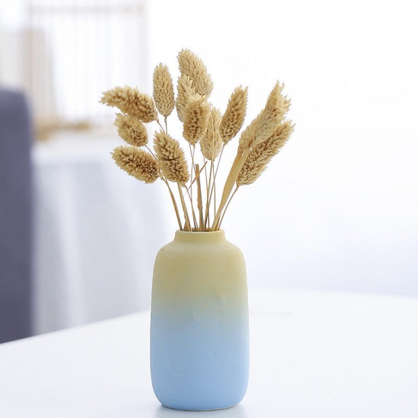 Modern Design Gradient Color Simple Ceramic Vase Frosted Glazed Porcelain Vases for Home Furnishings Small Flower Vase Display