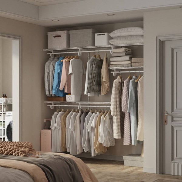 Modern Bedroom Furniture Superior Quality Steel Cloth Wardrobe Closet System Easy Assembly Durable Convertible for Hotel Use