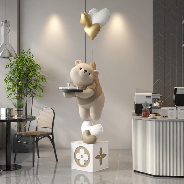 Modern Large Bear Living Room Floor Furnishings Luxury Home Decorations High-End Housewarming Gifts Customization Wholesale