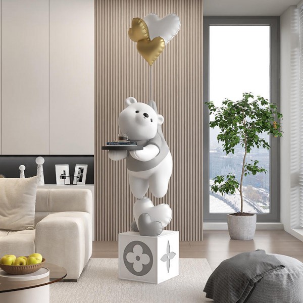 Modern Large Bear Living Room Floor Furnishings Luxury Home Decorations High-End Housewarming Gifts Customization Wholesale