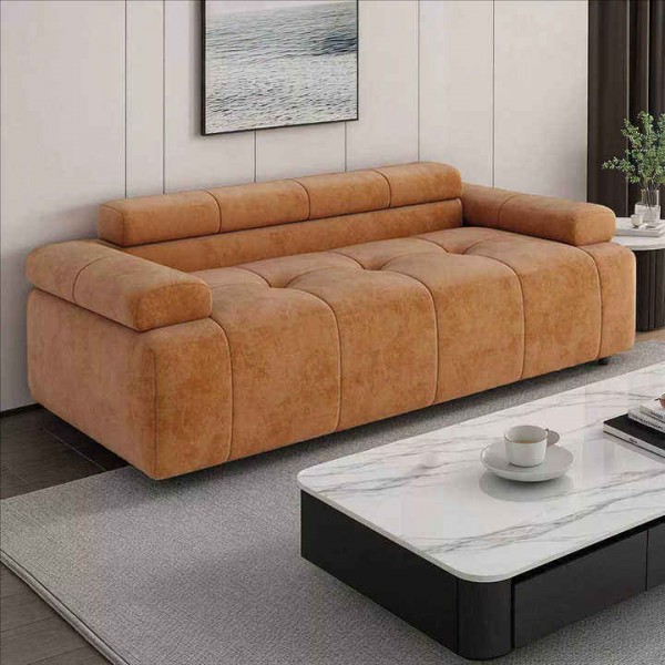 2025 comfortable velvet cushion sofa lounge chair solid wood frame sofa bed