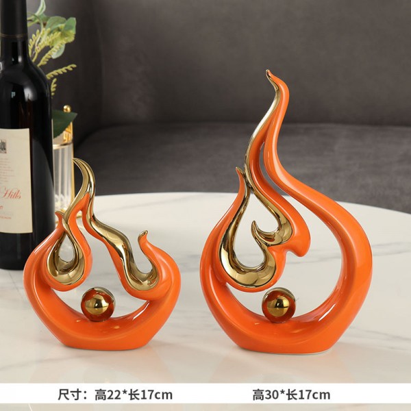 Luxury Modern Home Decor Accessories Unique Artistic Style Ceramic Ornament Silver Gold White Creative Decoration