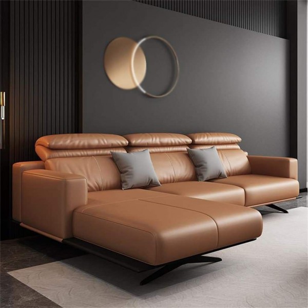 Leather and Fabric Home Furniture Set for Living Room and Bedroom Includes Sofa Bed Dining Chairs
