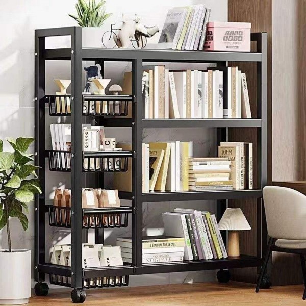Multifunctional Kitchen Organizer Shelf Rolling Cart Microwave Oven Storage Rack Vegetable Fruit Basket Kitchen Islands Carts