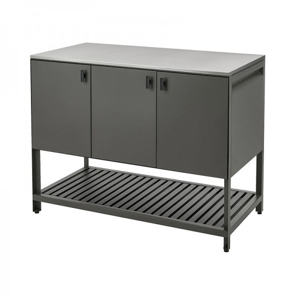 Modern Outdoor Dining Furniture Aluminum Patio Set with Kitchen Cabinet & Sink Stylish Kitchen Cabinet Design