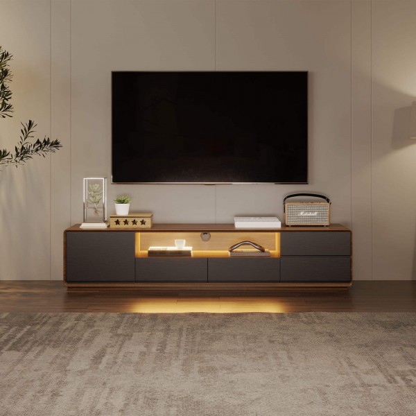 Modern Luxury Living Room Set Wood TV Stand and Coffee Table Drawer Cabinet Storage Media Console TV Cabinet Set