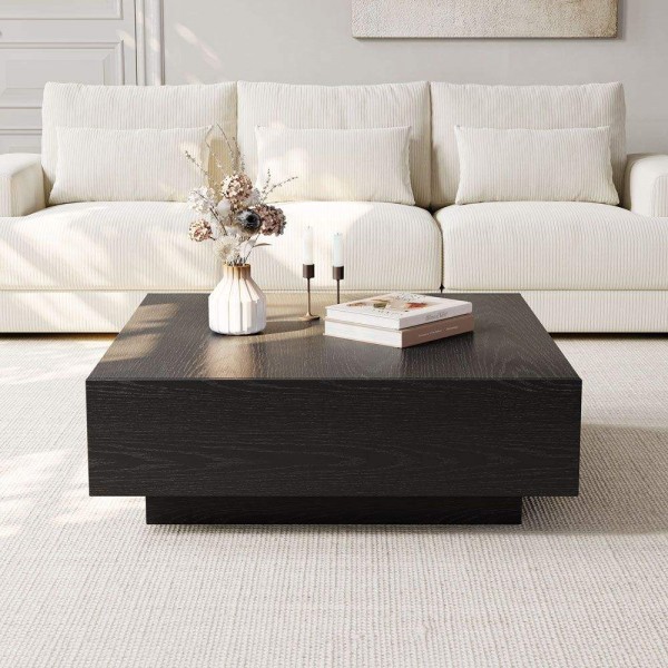 Minimalist Entertainment Center Cabinet Living Room Furniture Set Wooden TV Stand with Coffee Table