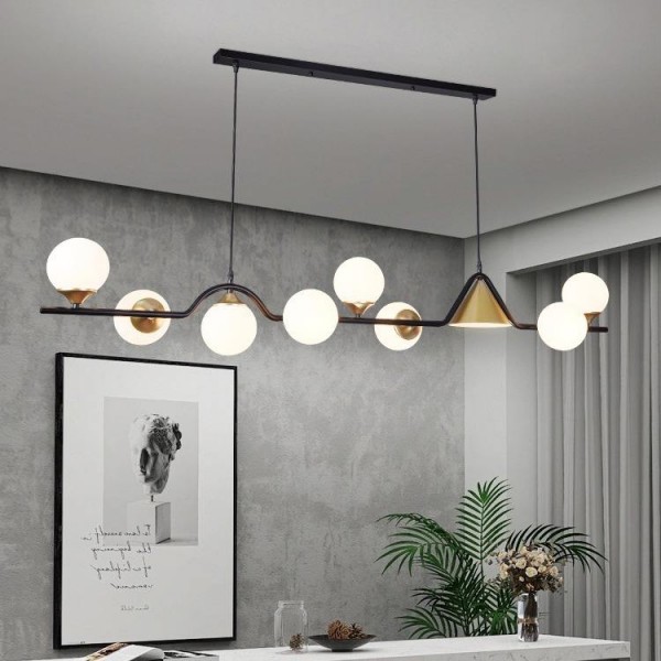 Modern Indoor Lighting LED Home Decorative Pendant Light Glass Shade Chandeliers Dining Room Chandelier