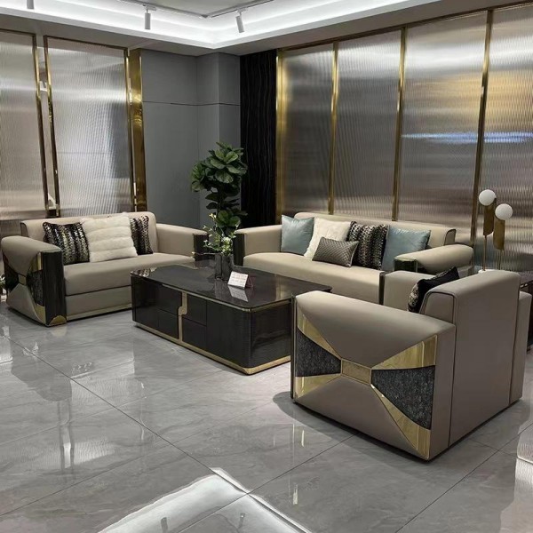 Luxury Design Modern Home Furniture I Shape love Two Sac Seater Sectional Sofa Set for Living Room
