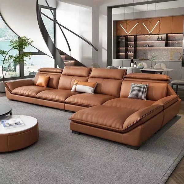 New Design Modern Microfiber Fabric Sofas and Couch Home Sectional Leather Luxury Sofa Set for Living Room