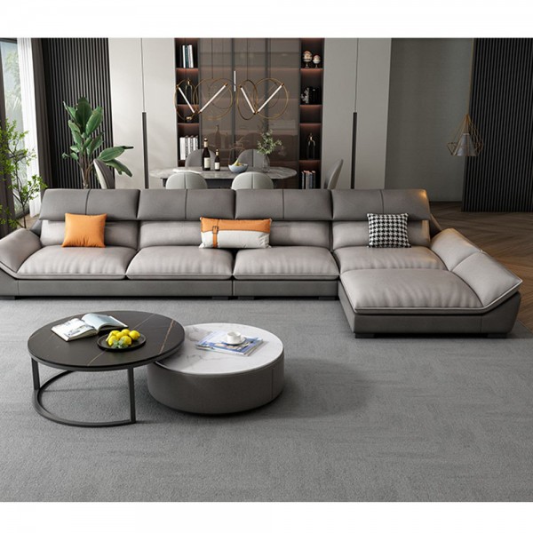 New Design Modern Microfiber Fabric Sofas and Couch Home Sectional Leather Luxury Sofa Set for Living Room