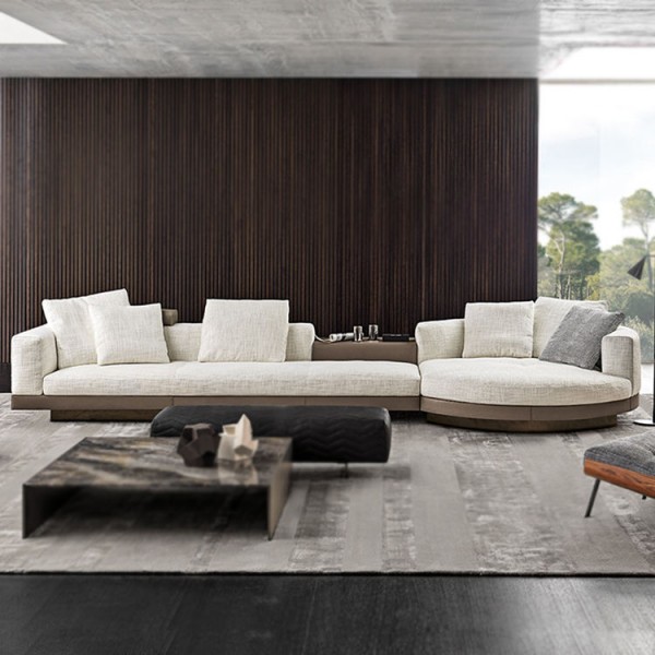 Modern Luxury Indoor Home Furniture Sectional Sofa Set L-Shaped Corner Fabric Sofa Bed Office Lounge Couch for Living Room