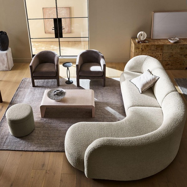 Luxury Boucle Sectional Couch Sofa Sectional Couch Sofa Boucle Sofa Set for Home