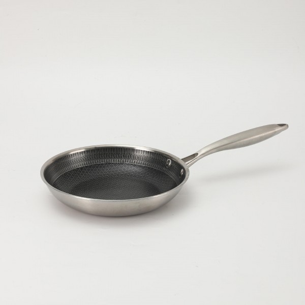 Hot Sale Bee Nest Wok Non-stick Pots and Pans Triply Stainless Steel Honeycomb Cookware Set Kitchen Cooking Pots
