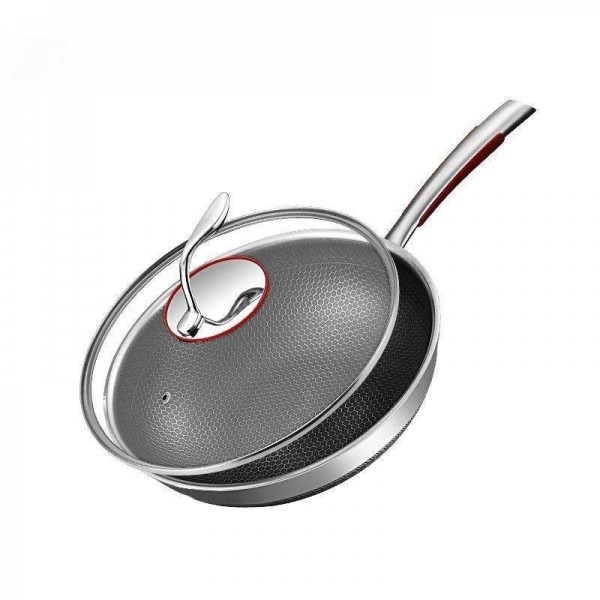 Premium Thick Bottom 316 Stainless Steel Double Sided Honeycomb Non Stick Frying Pan