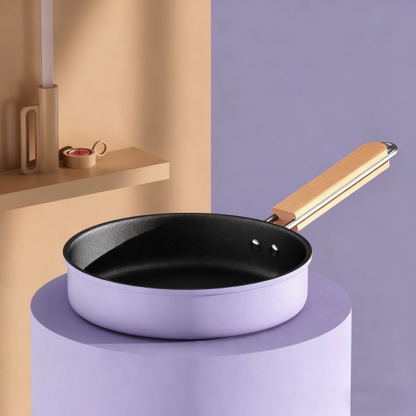 Refined Iron Cookware Set Household Non-stick Gas Induction Cooker Universal Frying Pan Soup Pot Wok Milk Pot Set with Glass Lid