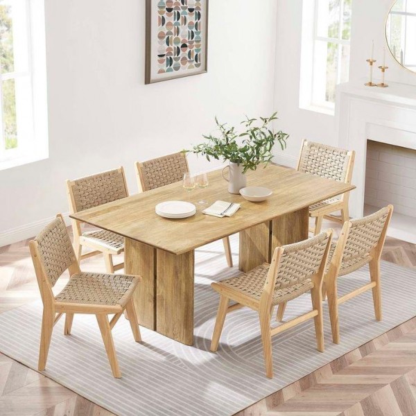 Modern Customize Home Furniture Wicker Rattan Conference Restaurant Wood Office Dining Room Dinner Kitchen Table