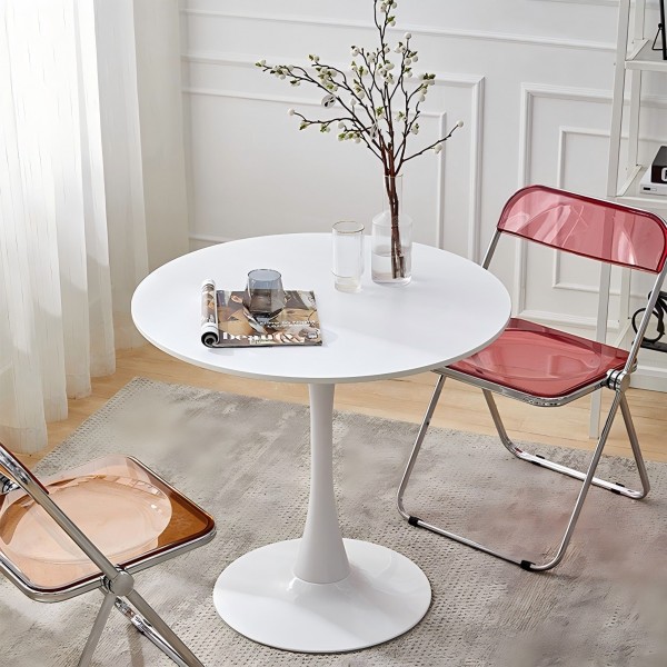 Dining Room Table Italian Nordic Luxury Modern Kitchen 4 Seater Mdf Gloss White Round Tulip Dining Tables