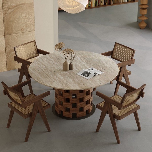 Kitchen Table Mdf Designs Vintage Style Wooden Round Dining Table Individual for Dining 4 Nordic Style