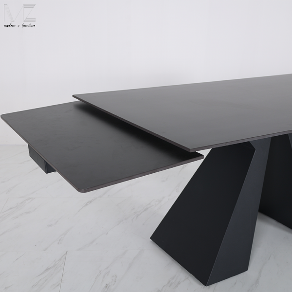 Luxury Modern Expandable Dinning Room Table Set Retractable Kitchen Furniture Sintered Stone Marble Top Extendable Dining Table