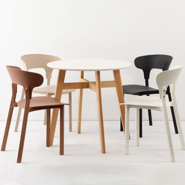 Modern Mesa De Comedor Dining Room Furniture Set Small Nordic Restaurant 80cm Mdf Cafe Kitchen White Square Wooden Dining Table