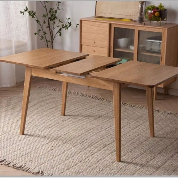 Nordic Style Automatic Lift-up Extending Dinning Table for Party