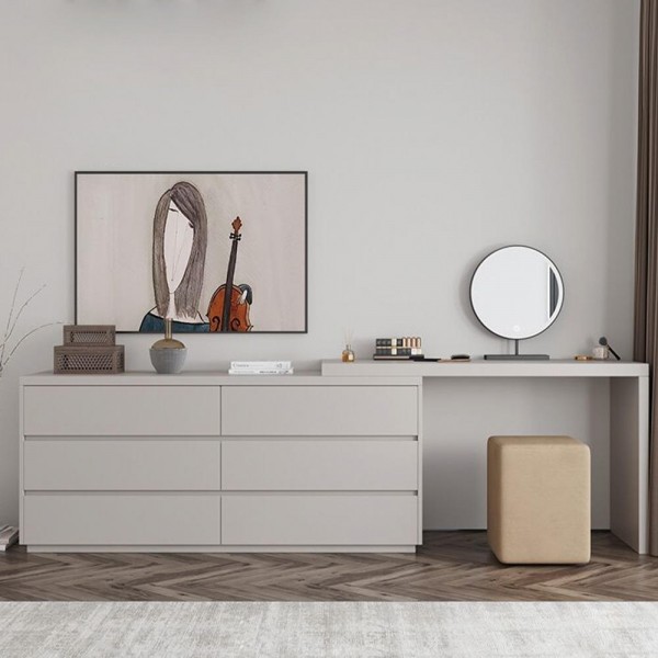 Modern Simple Multifunctional Makeup Table Makeup Mirror Desk Storage Cabinet Set Dressing Table