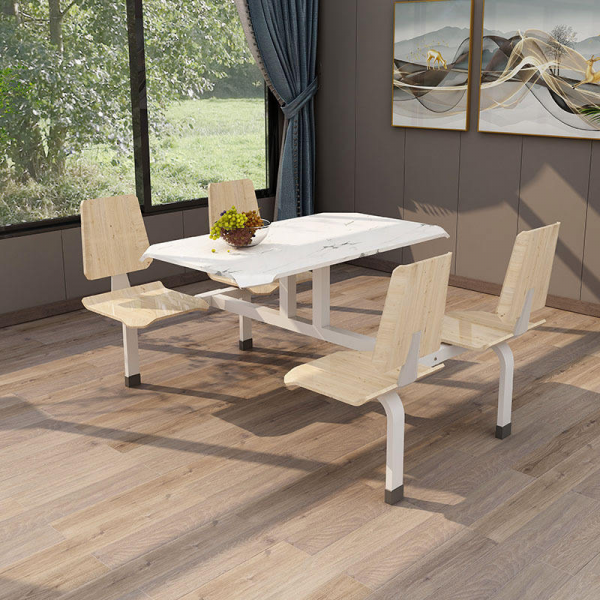 Modern Style Bamboo Chair Set & One-Piece Dining Table for Four for Home or Restaurant Use Manufactured by Chinese Factory