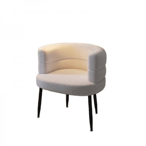 Modern Lambskin Single Sofa Nordic Simplicity Designer Light Luxury Living Room Furniture Apartment White Living Room Chairs