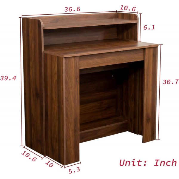 Extendable wooden dining table for home use in multiple sizes