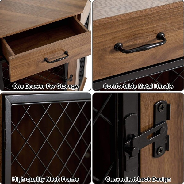 Best Seller Furniture Dog Crate Corner, Dog Kennel Corner Wooden End Table, Pet Crates Corner Side Table for Dogs