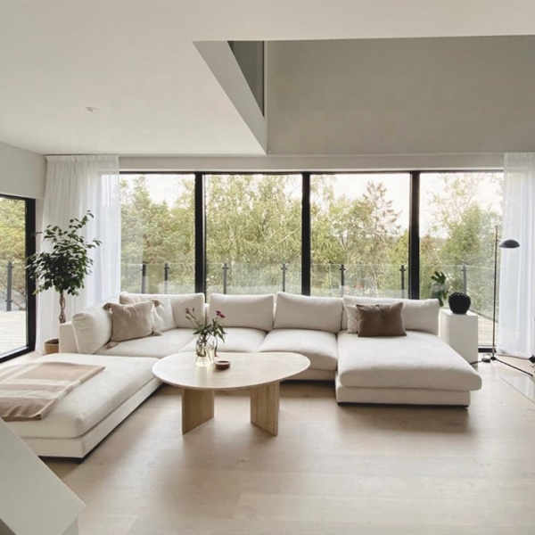 Luxury Large Sofa Set Furniture Customize White Couch U Shaped Modular Sectional Sofa Couch